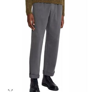 Ted Baker Orb Wide Leg Pleated Denim Chino Gray NWT $225  34R and 38r only